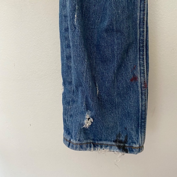 Abercrombie & Fitch High Rise Mom Jeans Distressed Curve Love - Picture 4 of 5